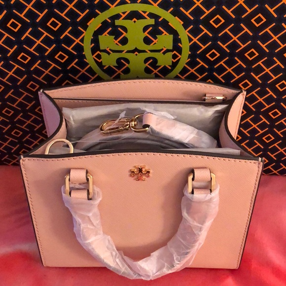 Tory Burch Emerson Micro Satchel in Pink Quartz - Picture 8 of 10